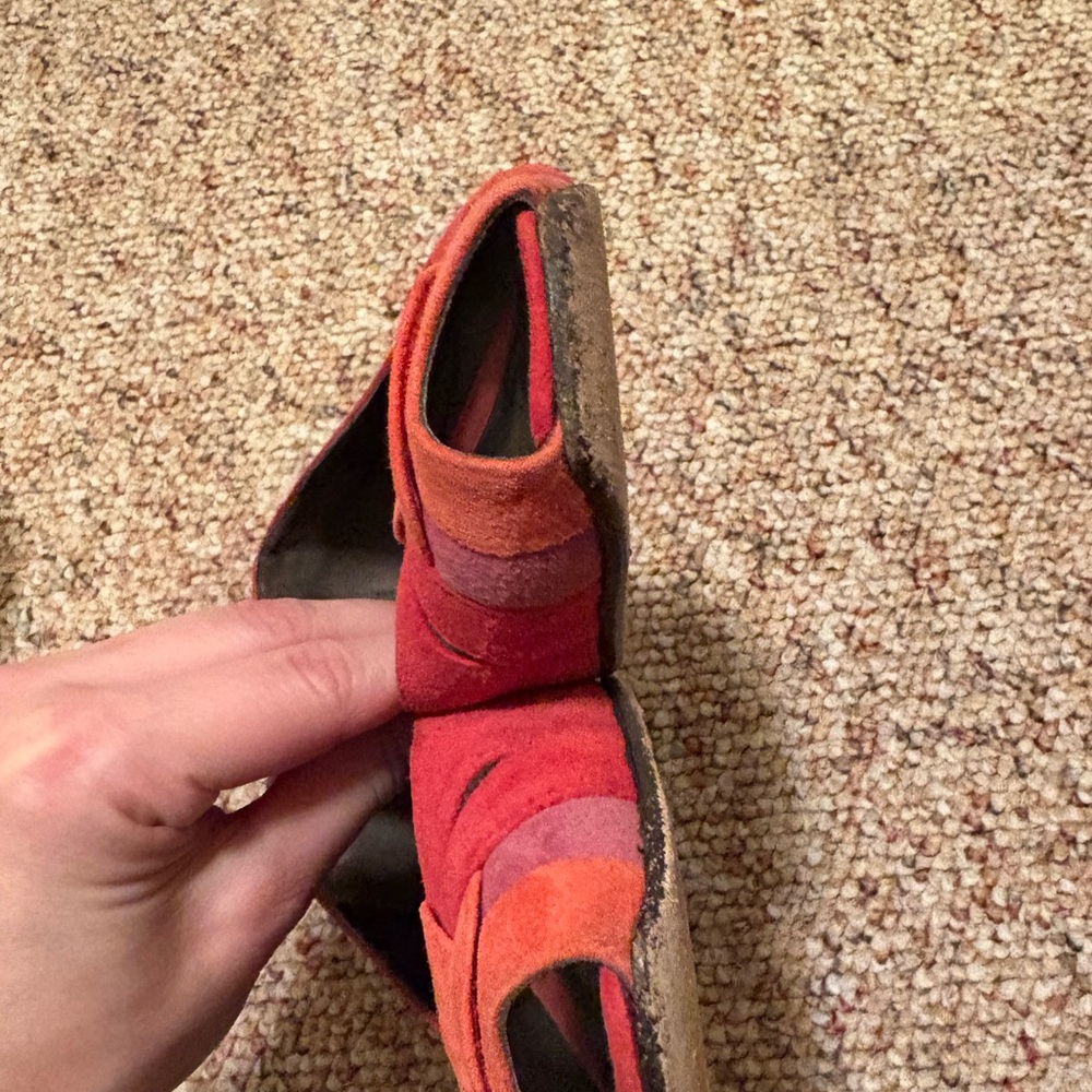 Fendi red ballet flat sandals size 37.5 - Picture 2 of 9